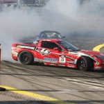Luke Lonberger getting sideways during practice.