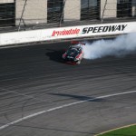 Chelsea Denofa making a solo practice run