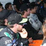 Vaughn Gittin Jr paying close attention to Ryan Sage and the FD team.