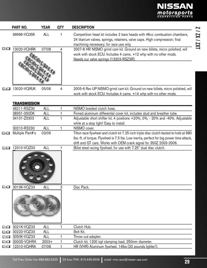 Nissan motorsports cataloge