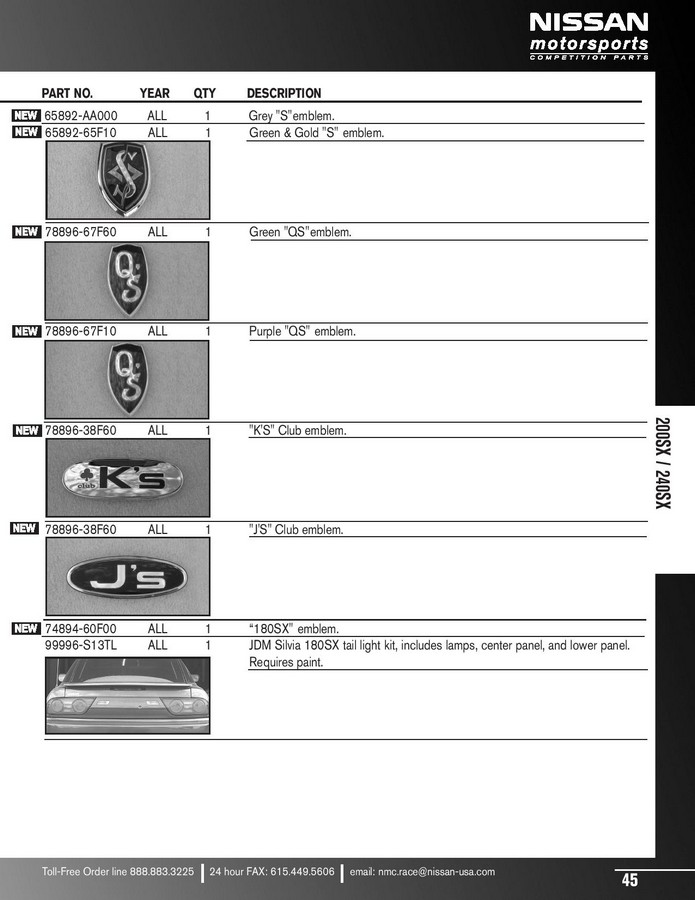 Nissan motorsports competition parts #1