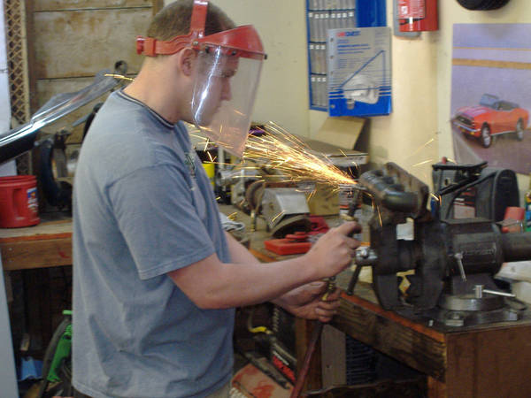 Grinding welds on DIY turbo manifold