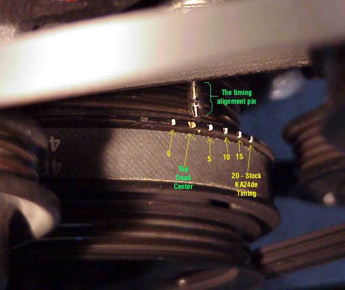 nissan alyima ka24de timing marks