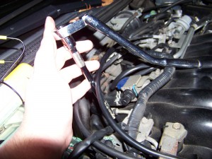 Using long extension to remove rear spark plug Nissan Maxima/Infiniti I30