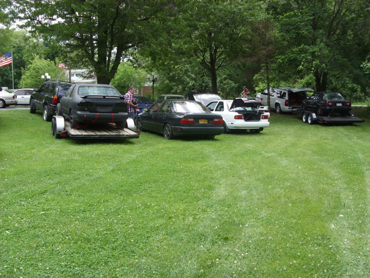 SR20's getting ready for the car show