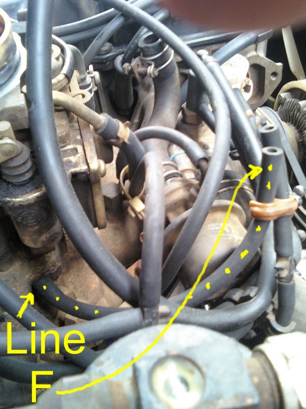 Nissan 720 Pickup Truck Vacuum Hose Routing