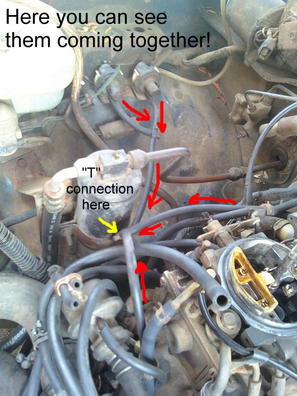 Nissan 720 Pickup Truck Vacuum Hose Routing