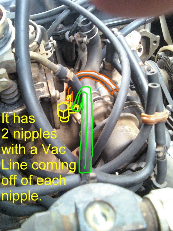 Nissan 720 Pickup Truck Vacuum Hose Routing