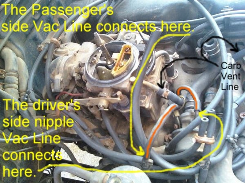 Nissan 720 Pickup Truck Vacuum Hose Routing