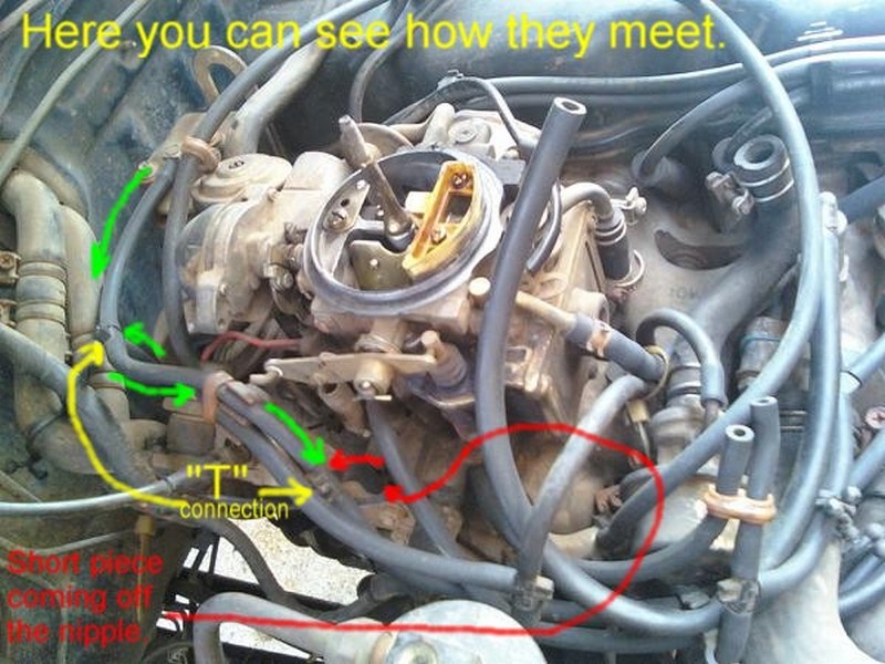 Nissan 720 Pickup Truck Vacuum Hose Routing